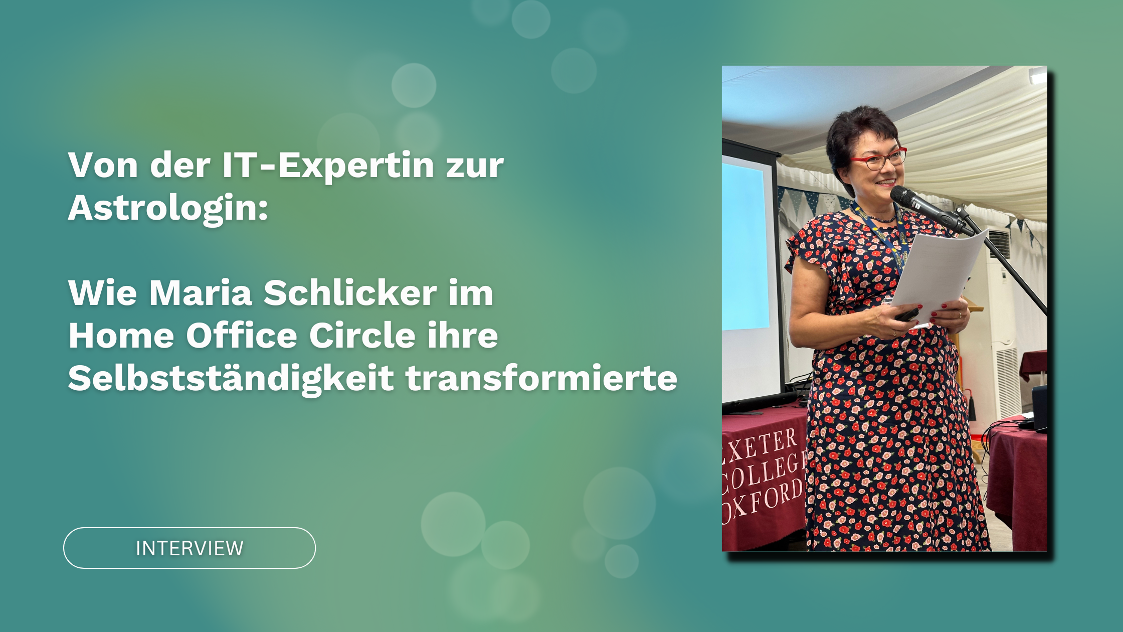 Interview mit Maria Schlicker: Selbstständige Astrologin und leidenschaftliche Netzwerkerin